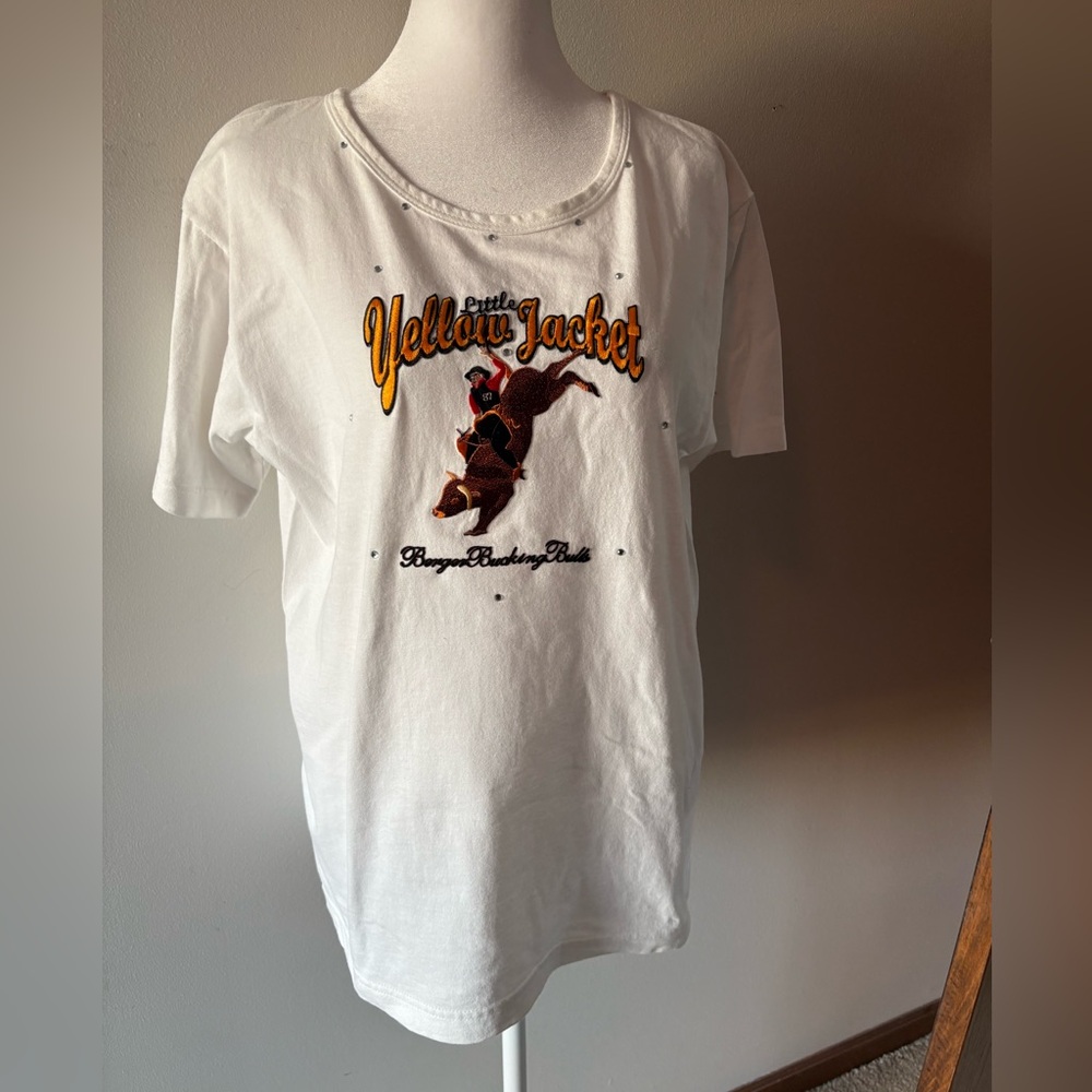 Rare Vintage PBR Collectible T Shirt: Little Yellow Jacket, Hall of Fame Bull